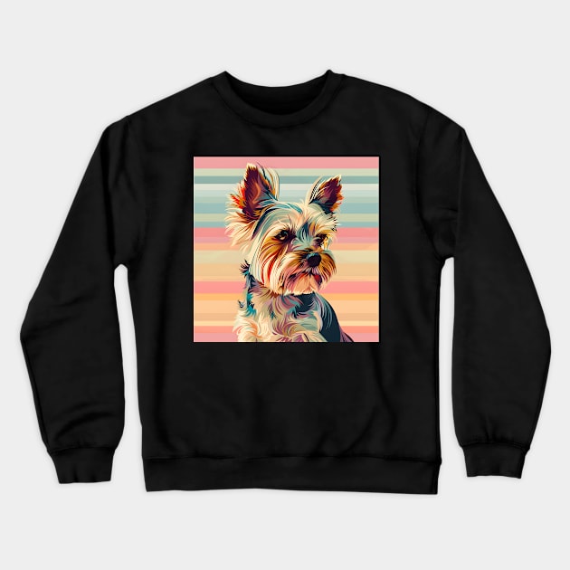 Yorkshire Terrier in 80's Crewneck Sweatshirt by NatashaCuteShop